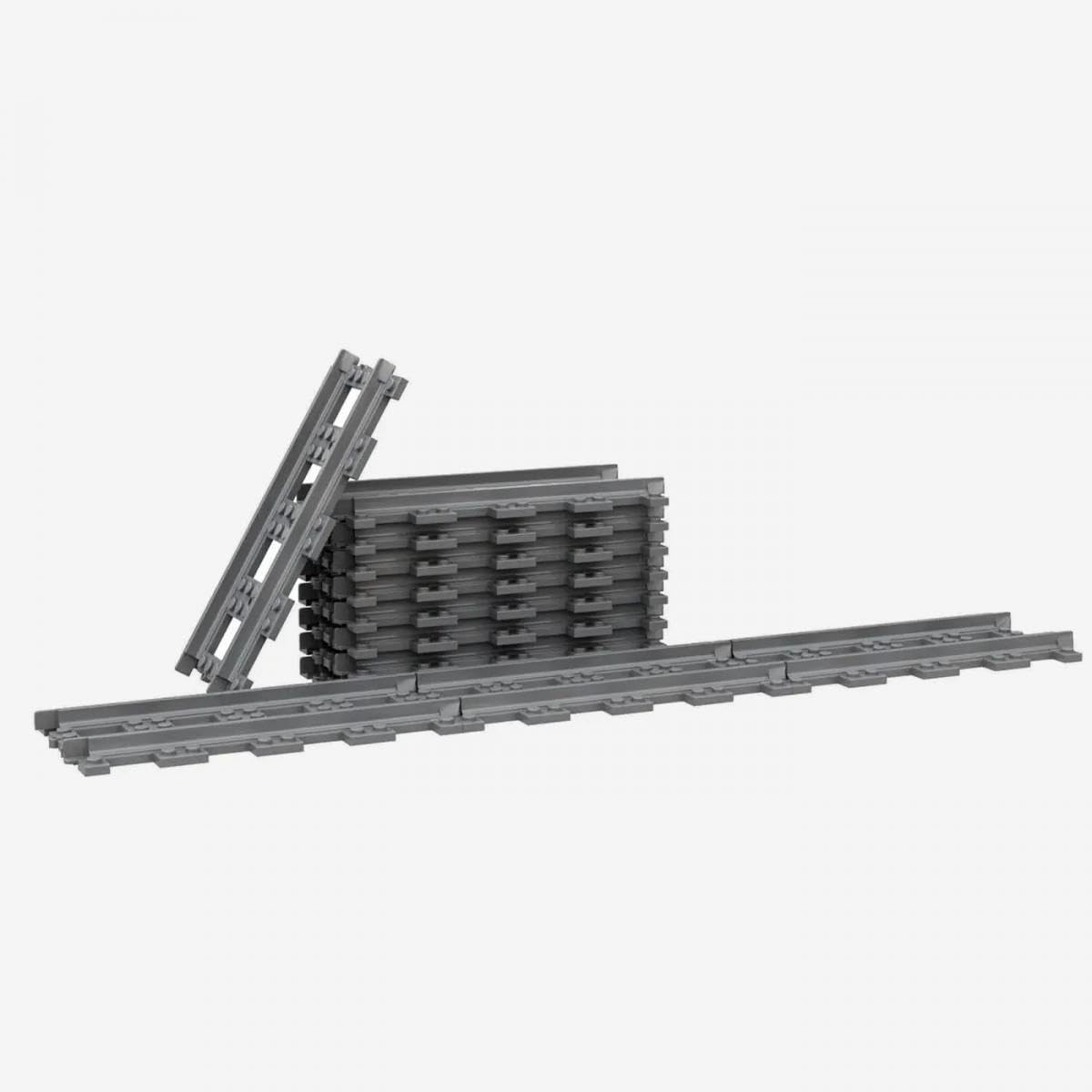 bluebrixx-special-kleine-gerade-schienen-eisenbahnzubeh-r-100-teile image 5