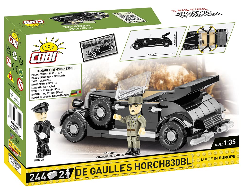 cobi-2261-horch-830-oldtimer-limousine-historical-collection-bausatz image 2