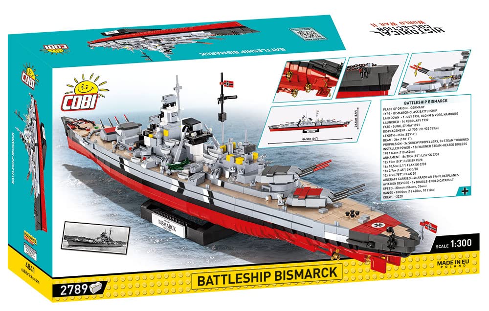 cobi-4841-battleship-bismarck-ma-stab-1-300-2789-teile-schwarz image 2