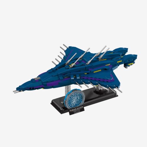 bluebrixx-pro-stargate-wraith-cruiser-displaymodell-1037-klemmbausteine image 7