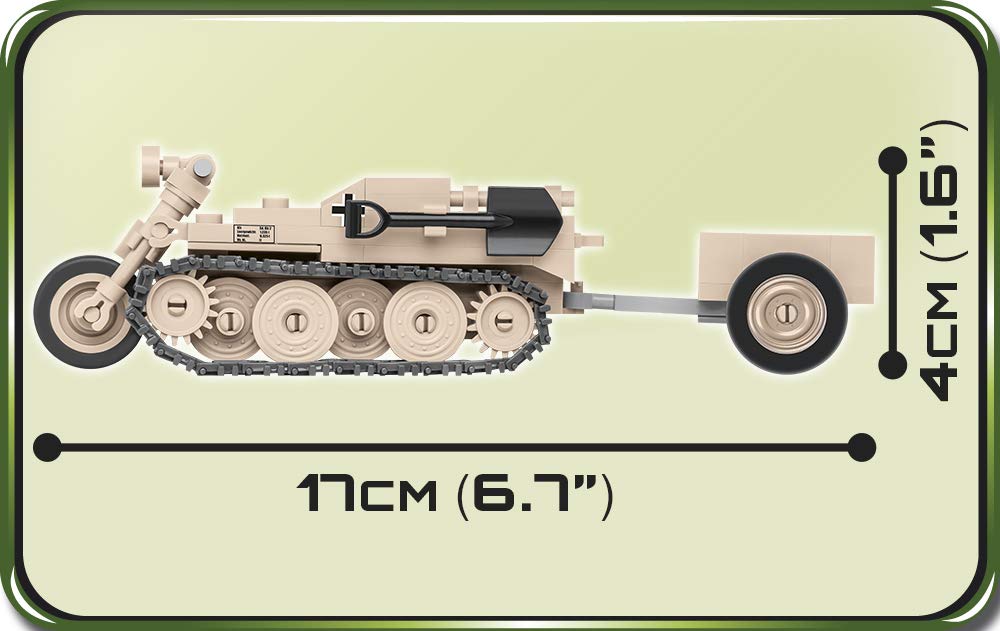 cobi-2401-kettenkrad-sd-kfz-2-bausatz-170-teile-beige-mit-anh-nger image 3