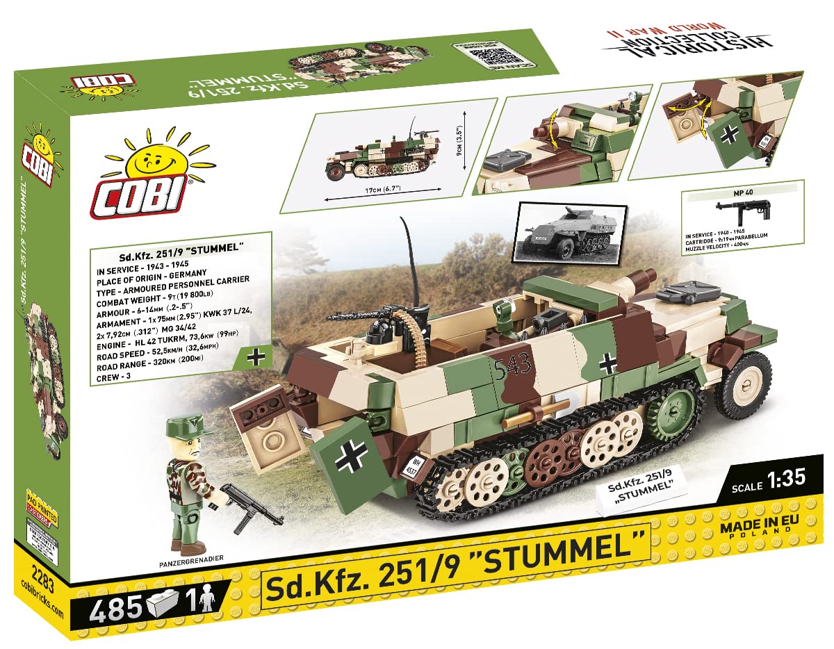 cobi-2283-sd-kfz-251-9-stummel-bauset-historical-collection image 8