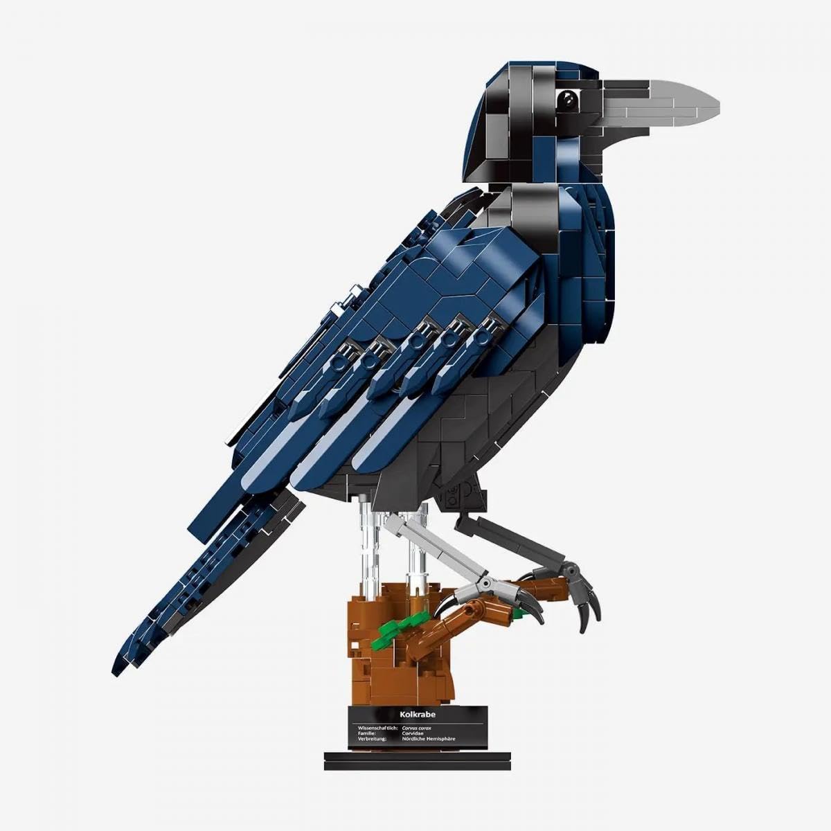 bluebrixx-pro-kolkrabe-gro-es-vogelmodell-mit-standfu-666-klemmbausteine image 3
