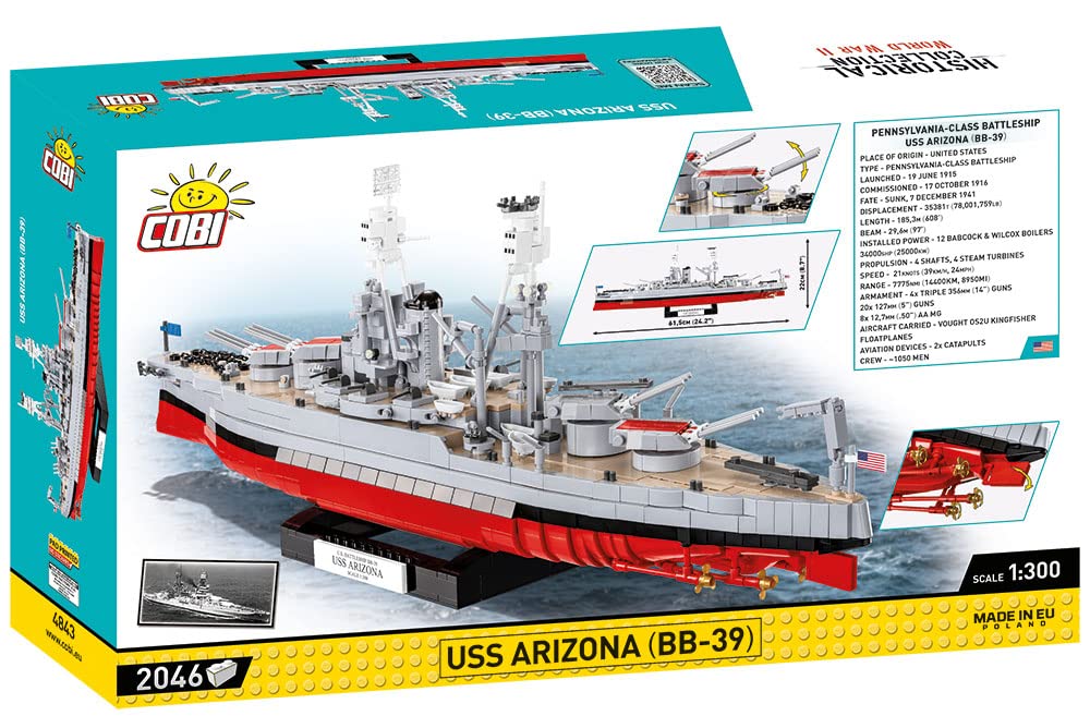 cobi-4843-uss-arizona-bb-39-schlachtschiff-1-300 image 2