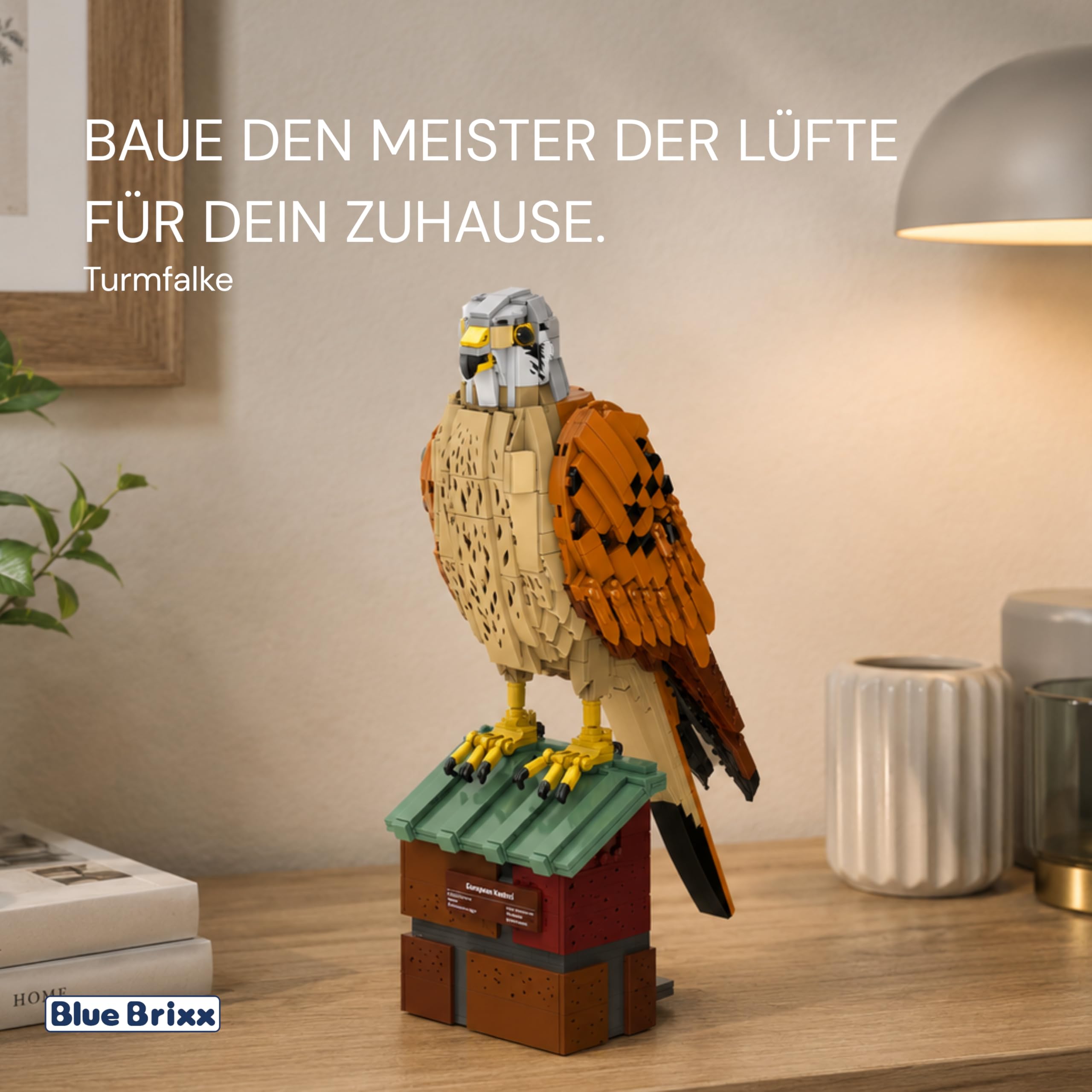 bluebrixx-pro-turmfalke-falco-tinnunculus-vogelmodell-mit-standfu-und-774-teilen image 5