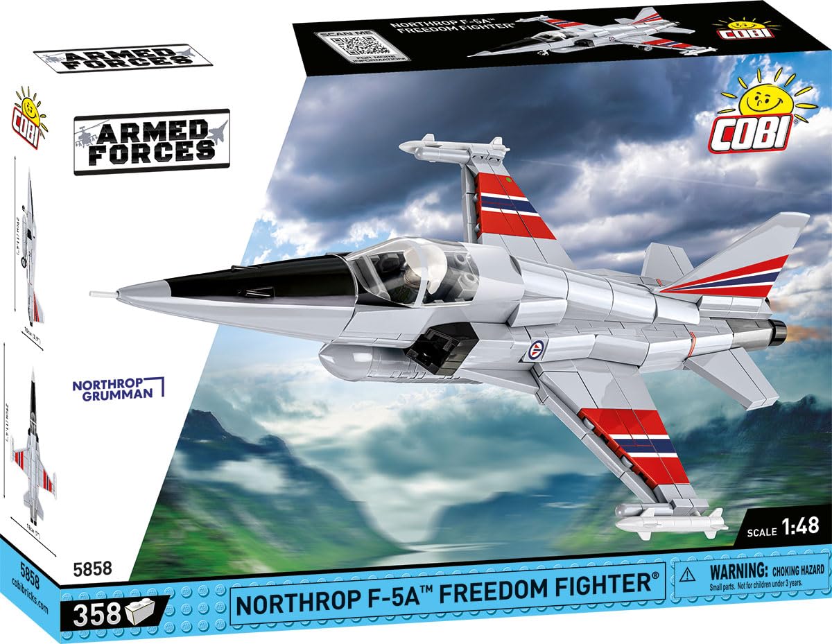 cobi-armed-forces-5858-northrop-f-5a-freedom-fighter-kampfjet-358-teile-ma-stab- image 2