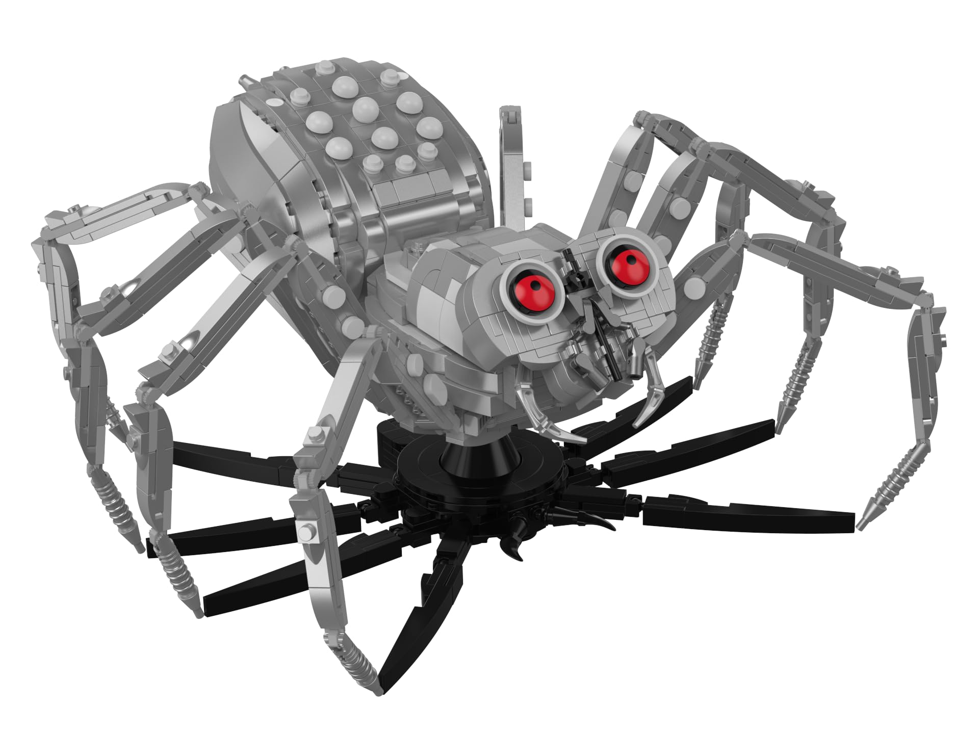 bluebrixx-pro-die-drei-die-silberne-spinne-3d-modell-1346-klemmbausteine image 2