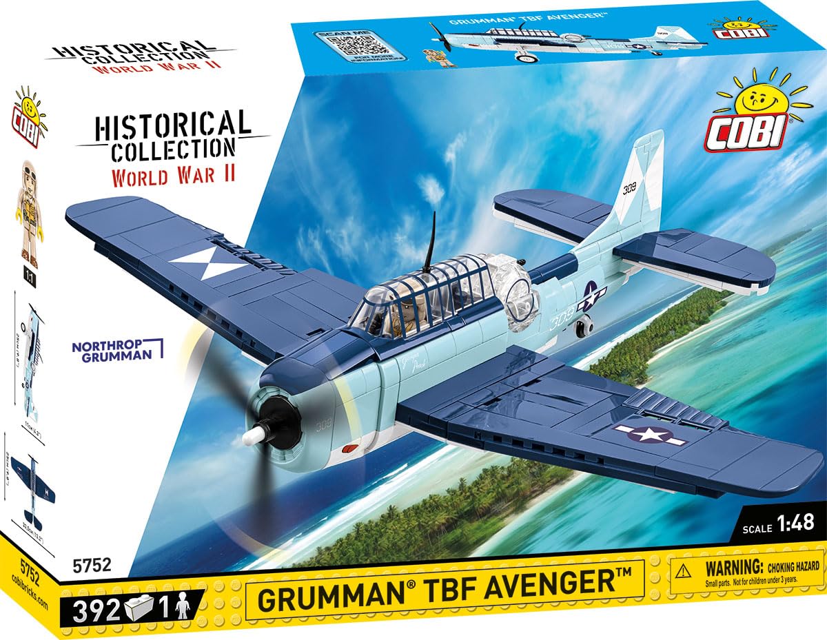 cobi-5752-grumman-tbf-avenger-historical-collection-wwii-flugzeug-bausatz-1-48 image 2
