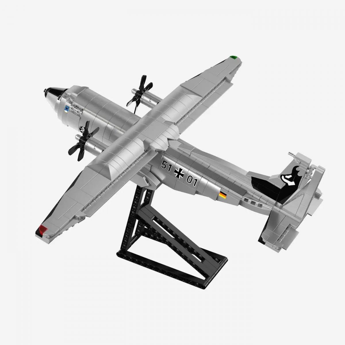 bluebrixx-pro-108945-transall-c-160d-ltg-61-transportflugzeug-mit-699-teilen image 2