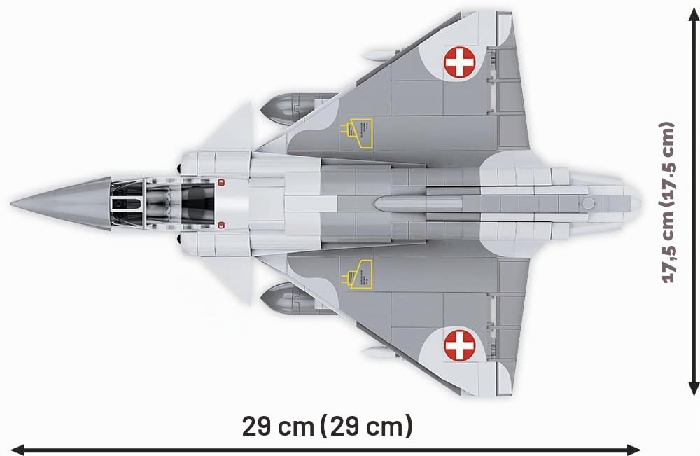 cobi-5827-mirage-iii-s-swiss-air-force-jet-armed-forces-1-48-453-teile image 5
