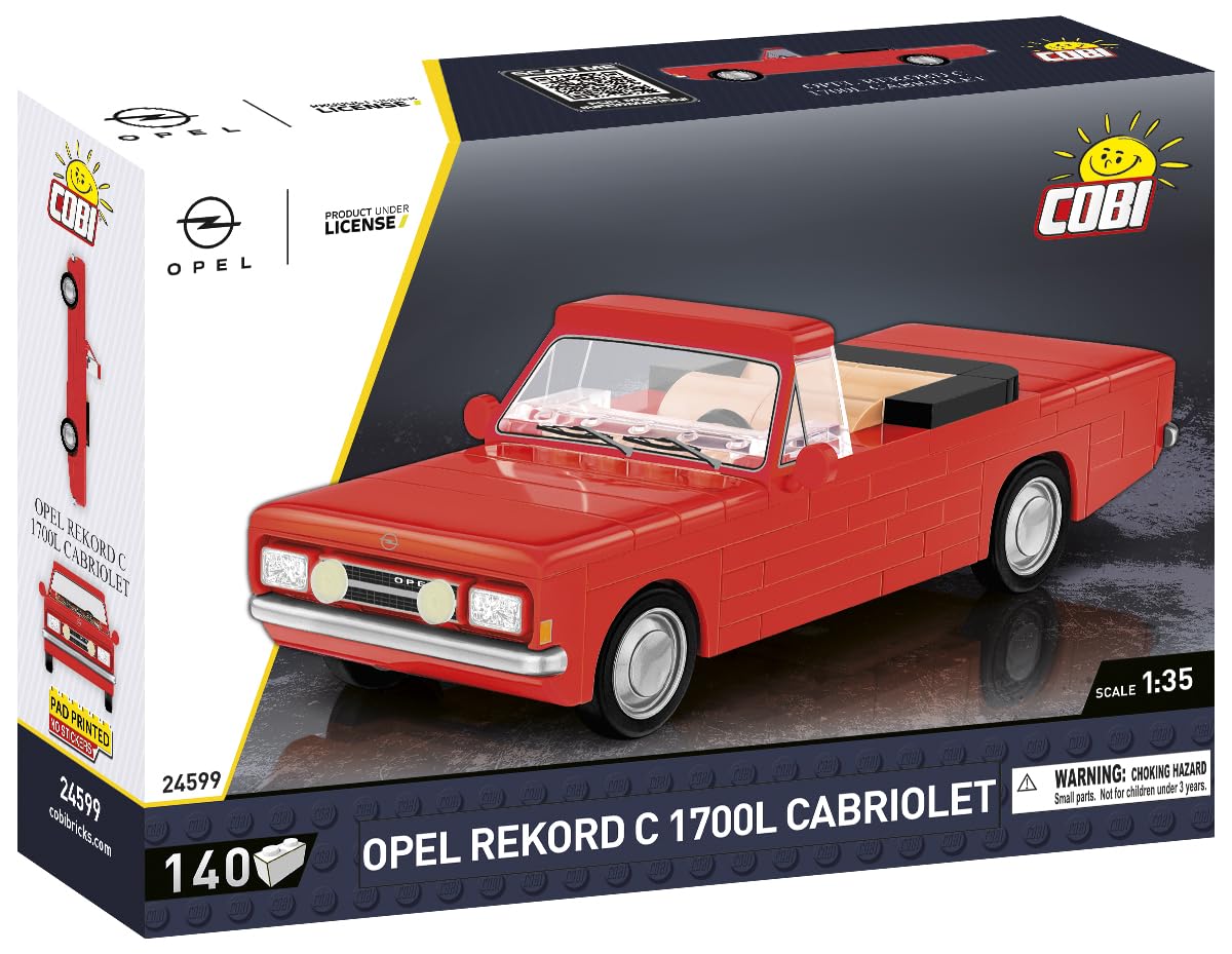cobi-24599-opel-rekord-c-1700l-cabriolet-klemmbaustein-auto-1-35-140-teile image 2
