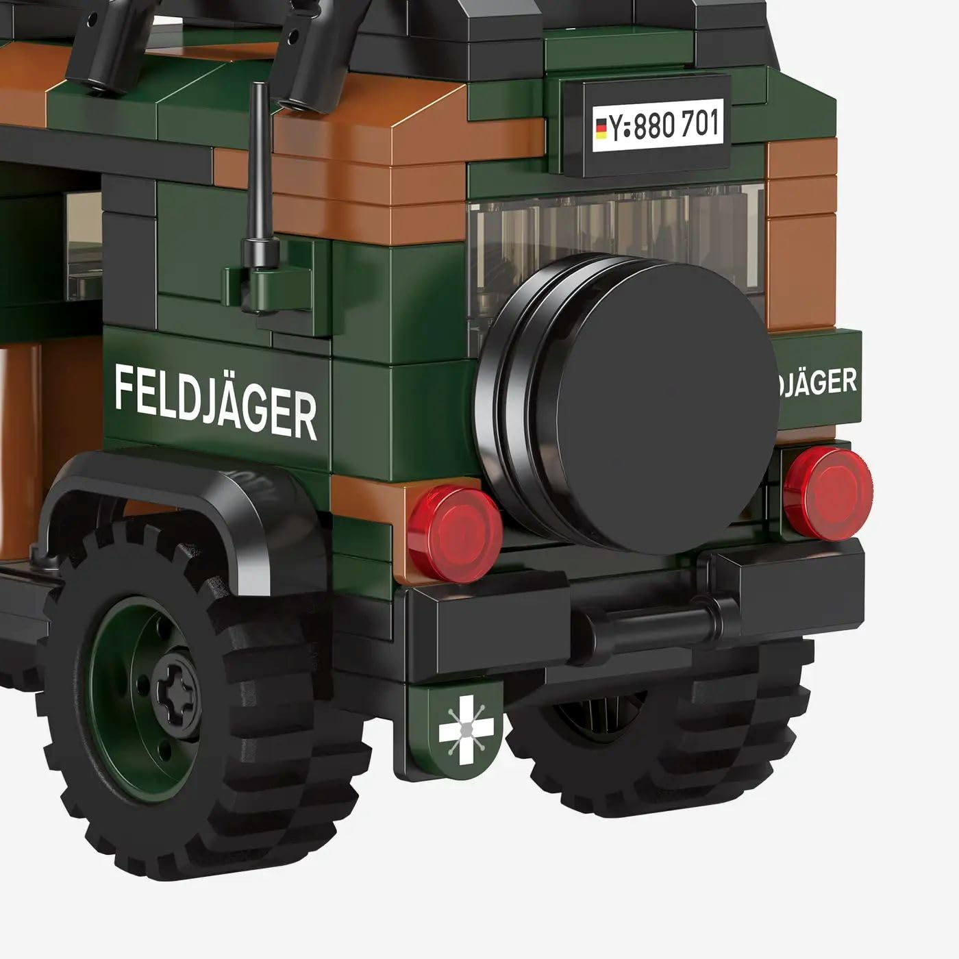 bluebrixx-pro-bundeswehr-gel-ndewagen-wolf-feldj-ger-249-klemmbausteine image 5