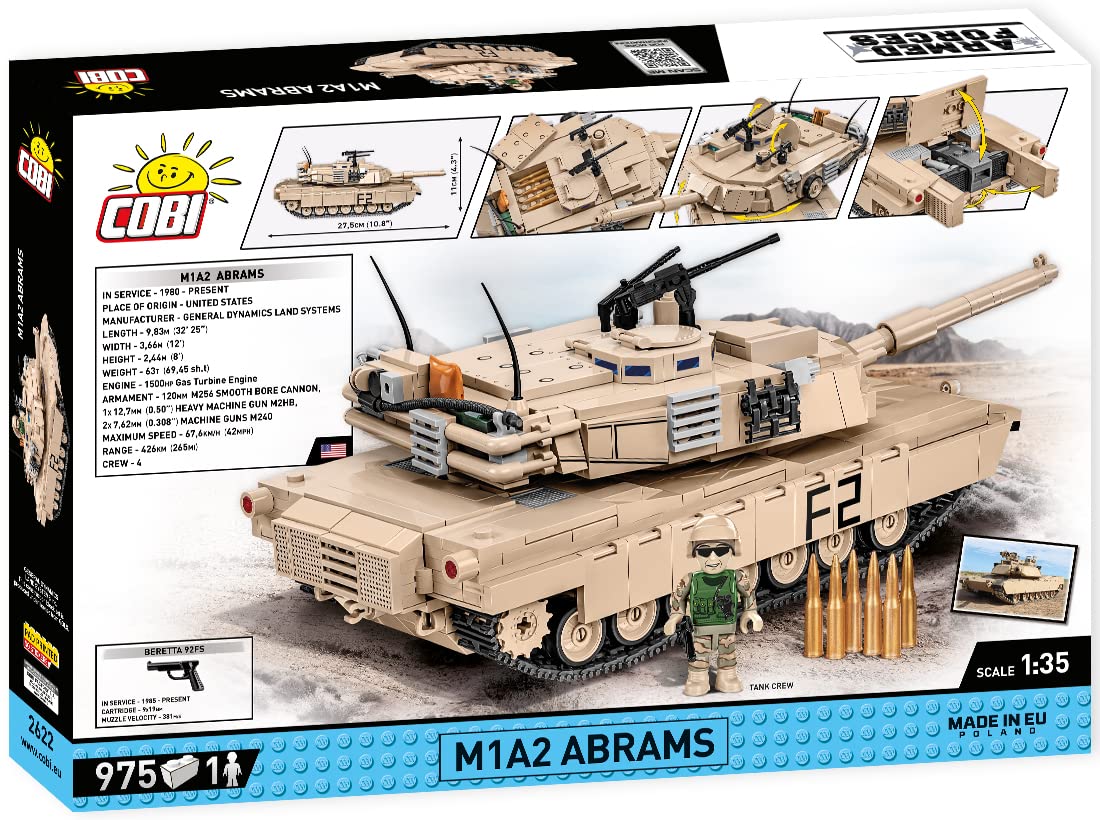cobi-2622-m1a2-abrams-armed-forces-panzer-bauset-1-35 image 2