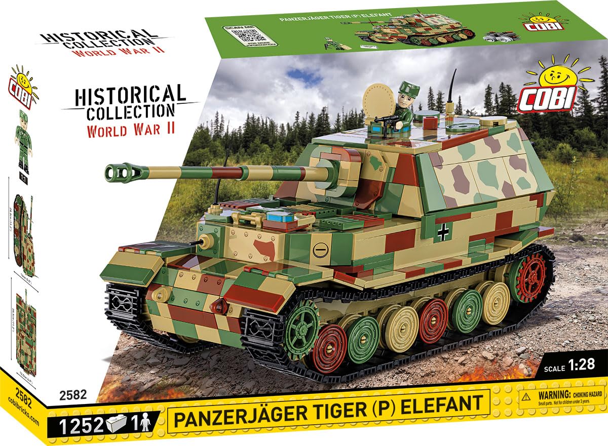 cobi-2582-panzerj-ger-tiger-p-elefant-bauset-1-28-1252-teile image 2
