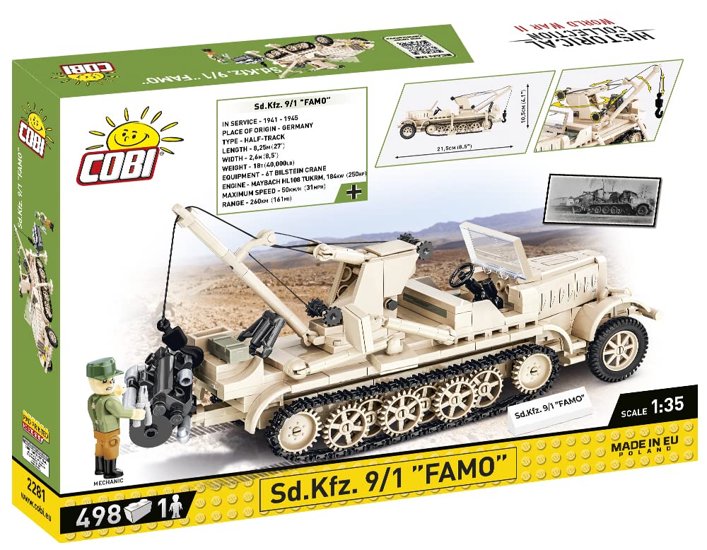 cobi-sd-kfz-9-1-famo-halbkettenfahrzeug-1-35-498-teile-mit-figur image 2