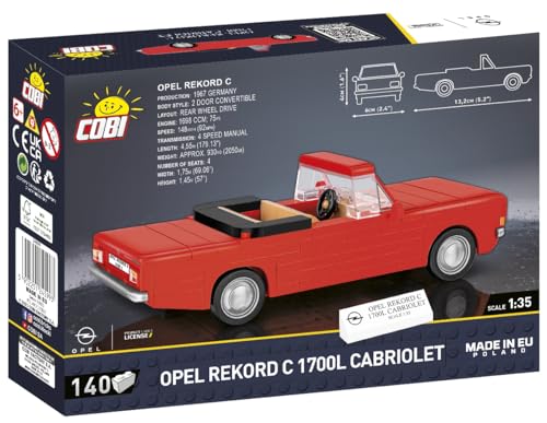 cobi-24599-opel-rekord-c-1700l-cabriolet-klemmbaustein-auto-1-35-140-teile image 8