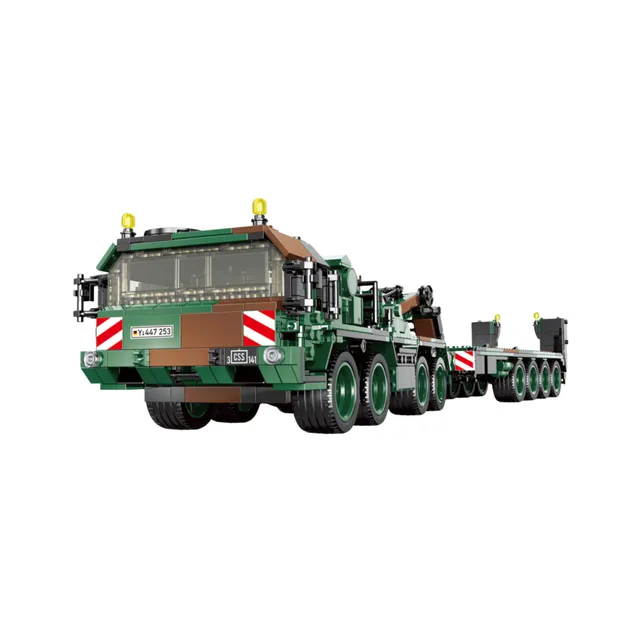 bluebrixx-pro-bundeswehr-slt-50-2-elefant-schwerlasttransporter-1593-teile image 1