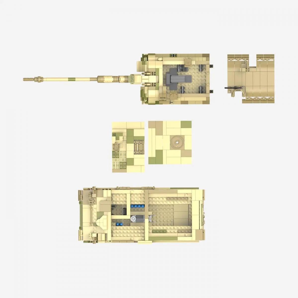 bluebrixx-pro-panzerhaubitze-2000-w-stentarn-displaymodell-1385-teile image 8