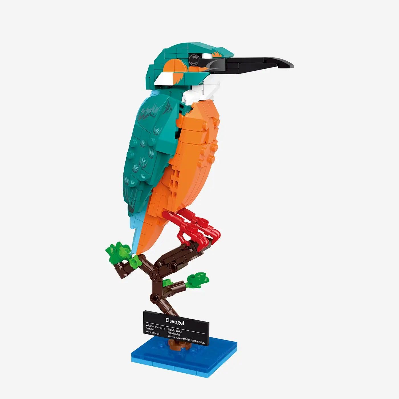 bluebrixx-pro-eisvogel-alcedo-atthis-vogelmodell-286-klemmbausteine image 1