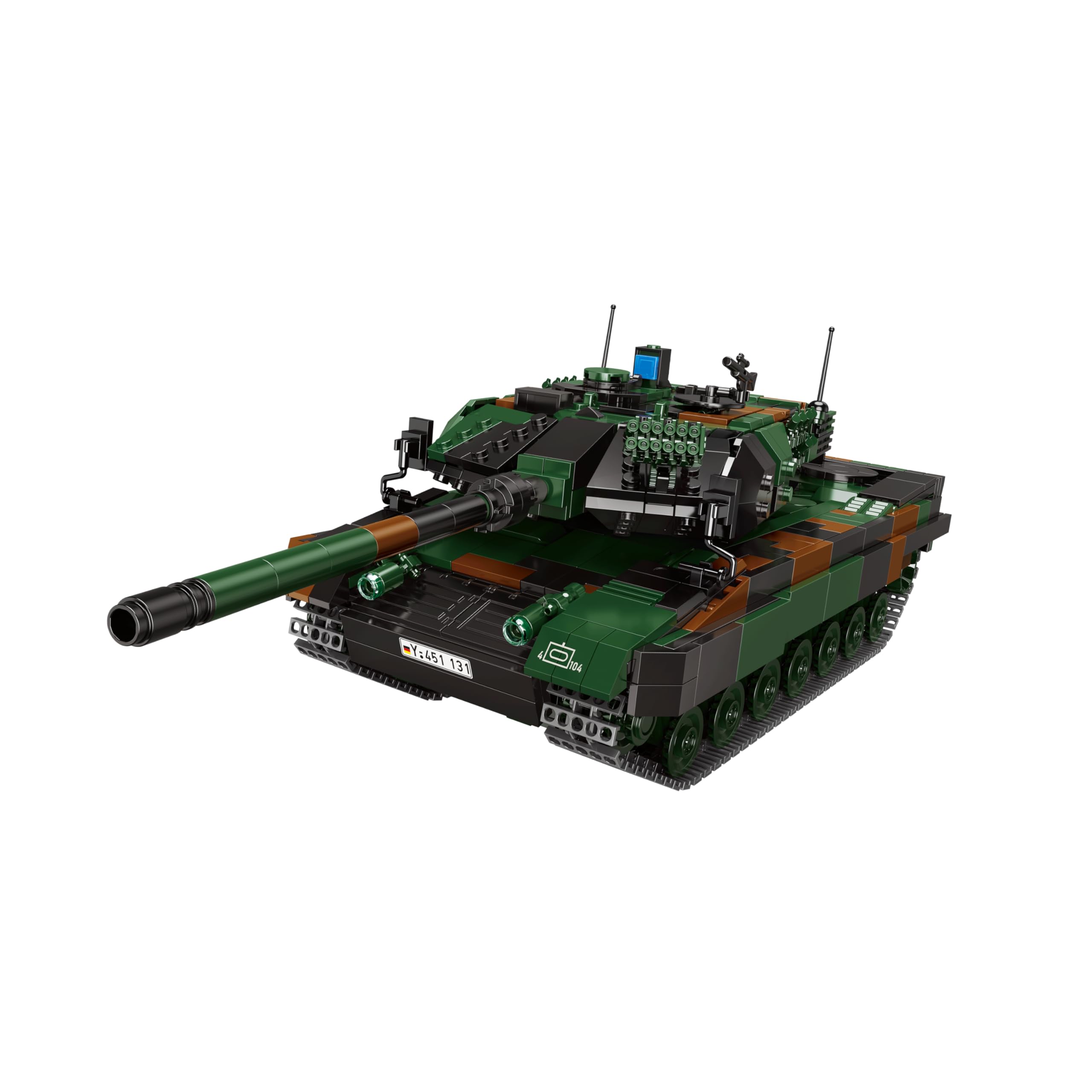 bluebrixx-kampfpanzer-leopard-2-a6-bundeswehr-tarn-1364-klemmbausteine image 1