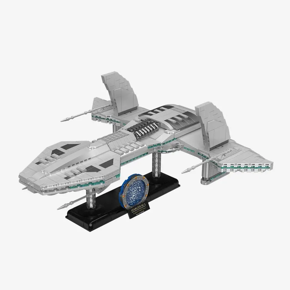 bluebrixx-pro-stargate-asgardschiff-o-neill-klasse-1470-klemmbausteine image 1