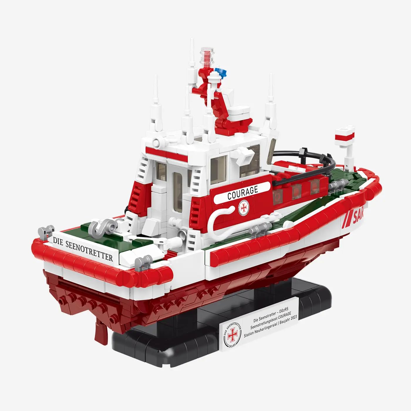 bluebrixx-pro-dgzrs-seenotrettungsboot-courage-1137-klemmbausteine image 2
