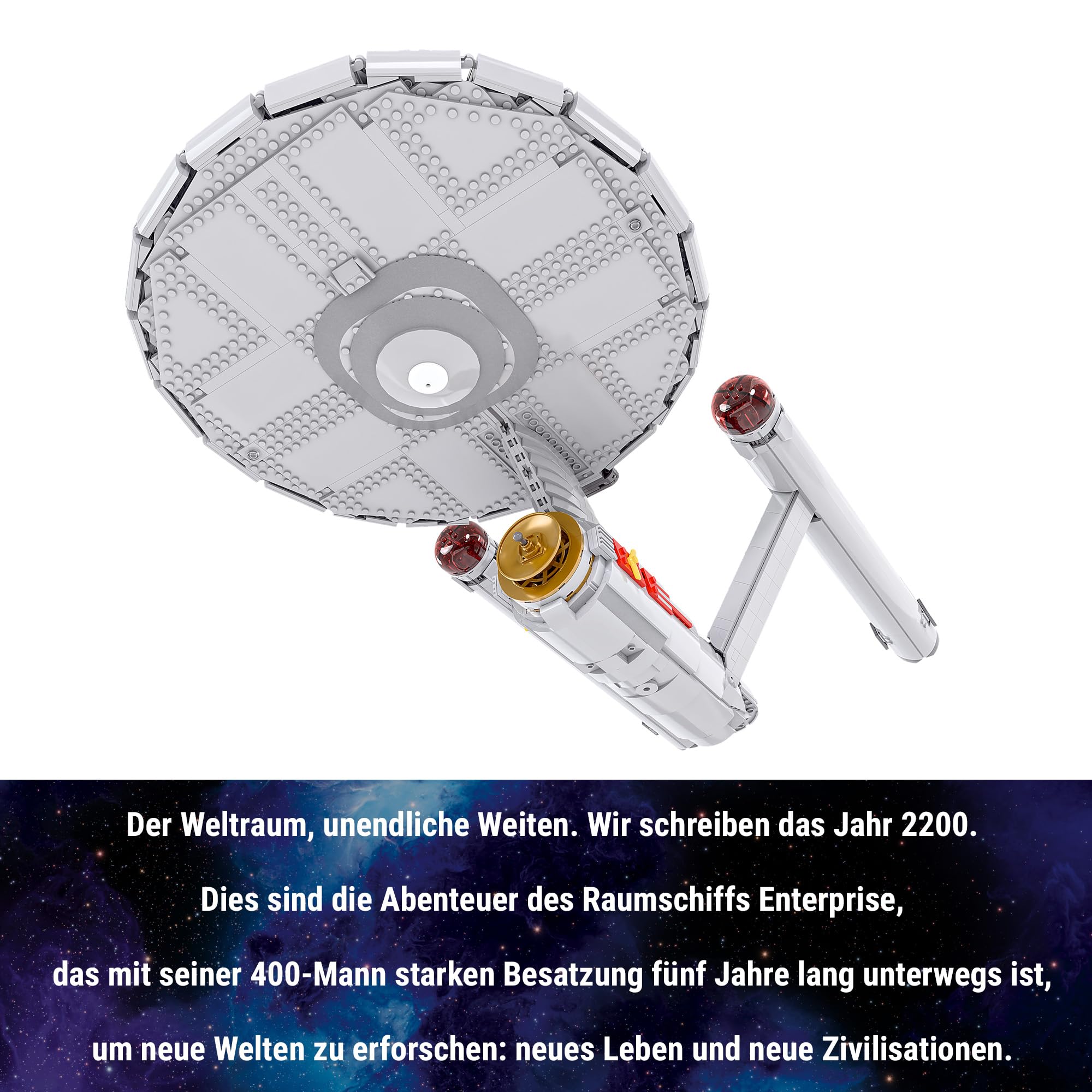 bluebrixx-pro-104183-star-trek-uss-enterprise-ncc-1701-raumschiff-modell-2888-te image 3