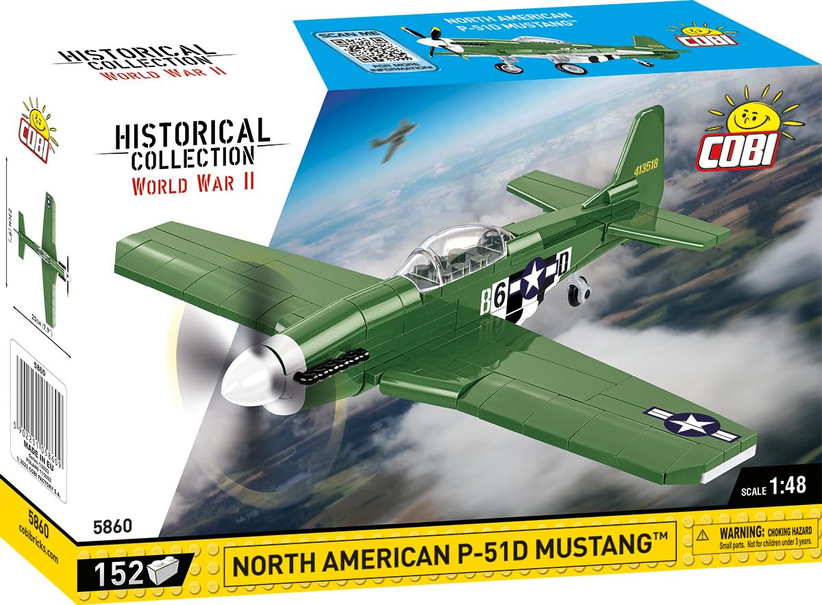 cobi-5860-p-51d-mustang-jagdflugzeug-bausatz-1-48 image 2