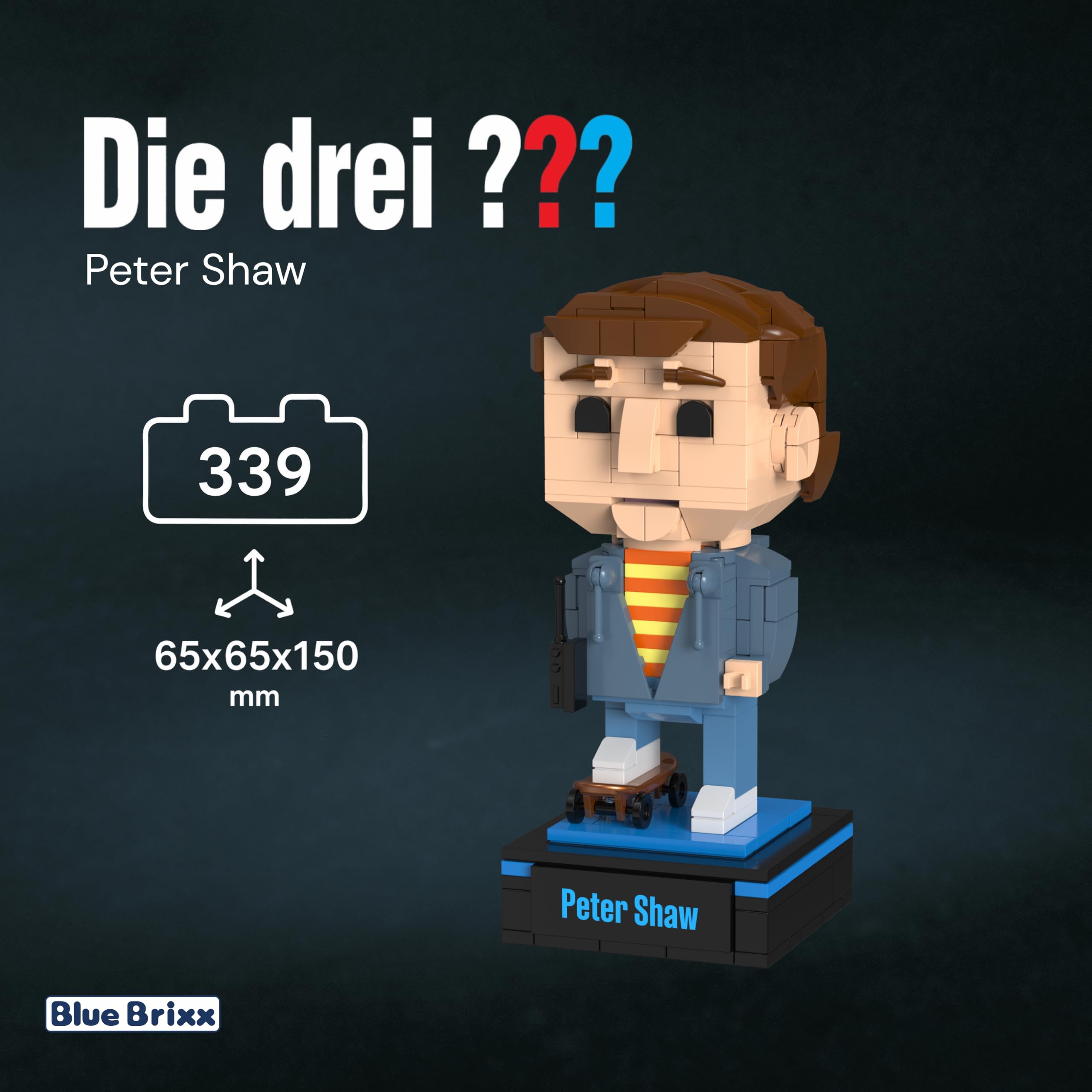 bluebrixx-pro-die-drei-peter-shaw-displayfigur-339-klemmbausteine image 2