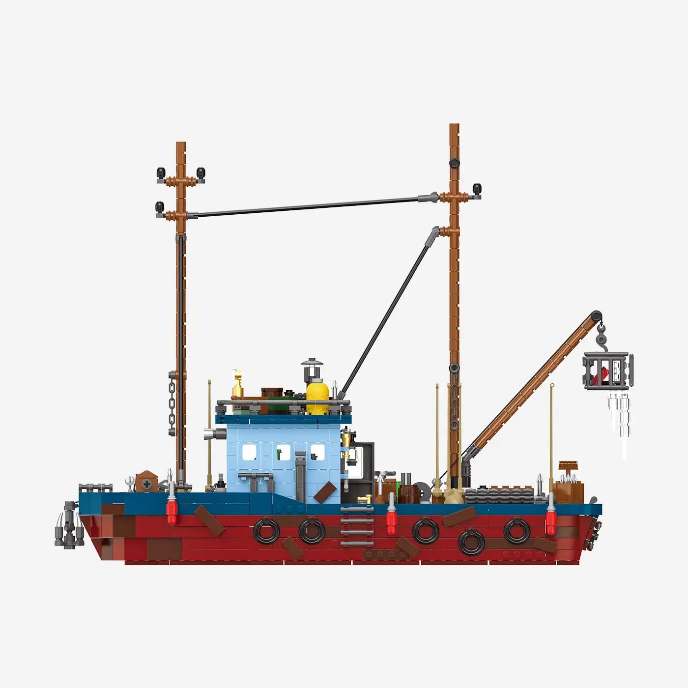 bluebrixx-pro-altes-fischerboot-fischereischiff-1418-klemmbausteine image 4