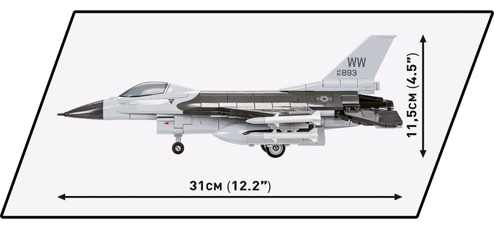 cobi-5813-f-16-fighting-falcon-kampfjet-armed-forces-ma-stab-1-48-415-teile image 2