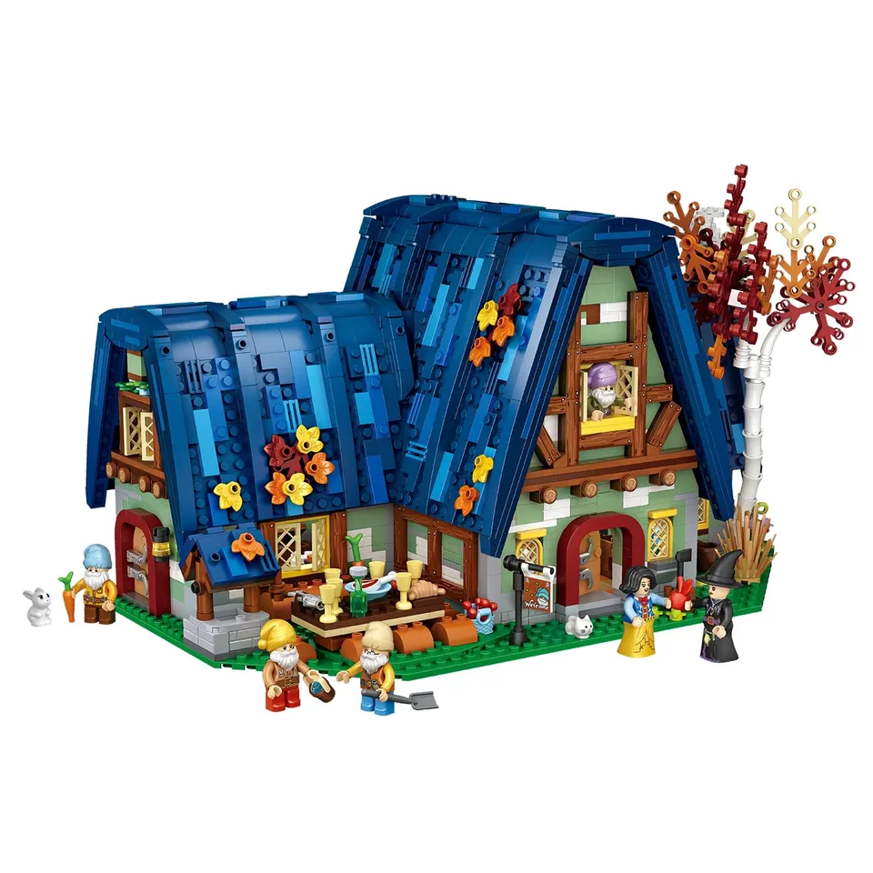 bluebrixx-pro-m-rchenhaus-mini-blocks-klemmbaustein-set-2867-teile-mit-6-minifig image 1