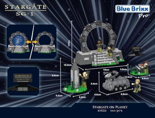 bluebrixx-pro-108211-stargate-auf-planet-diorama-set-665-teile-mit-5-minifiguren image 8