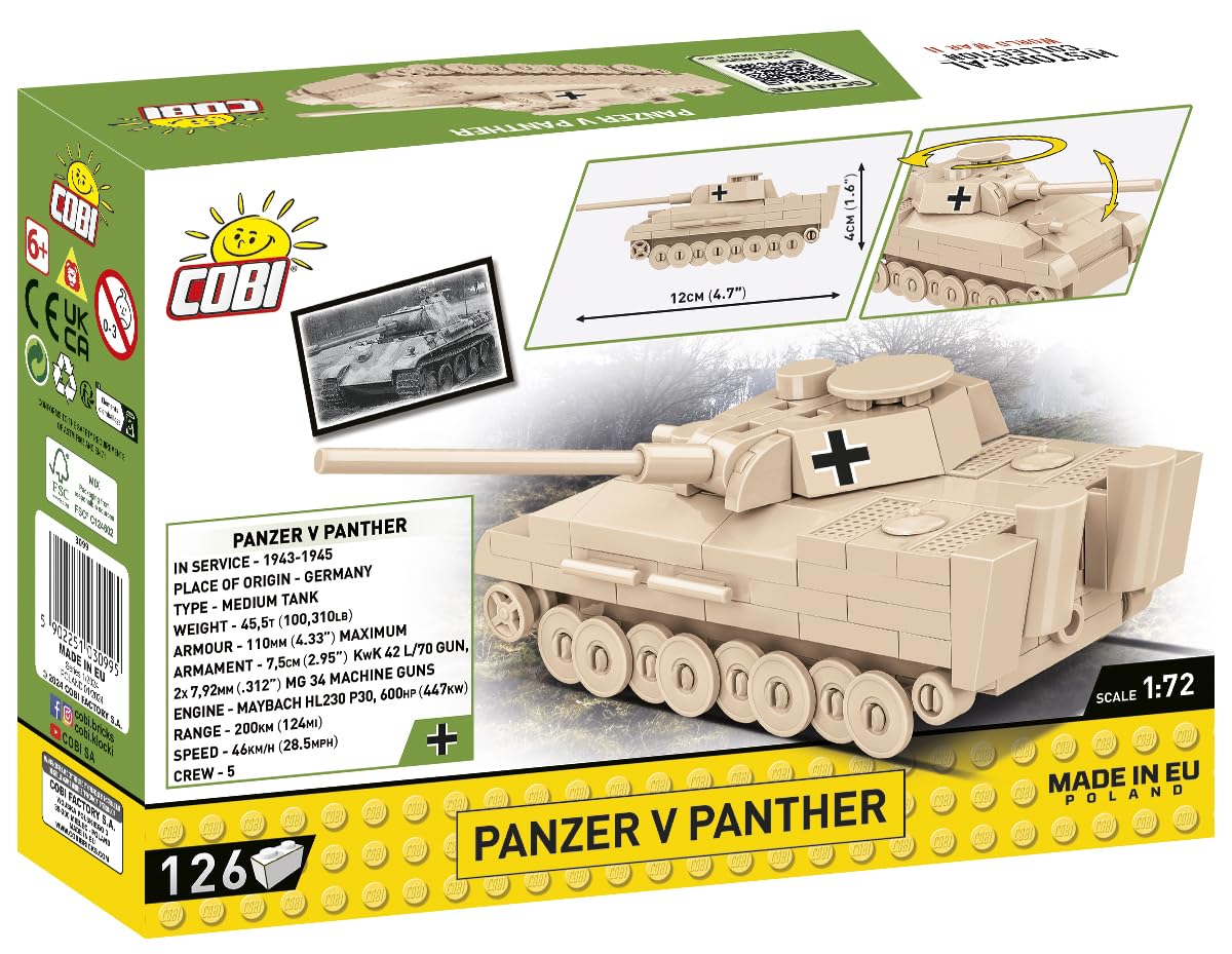 cobi-3099-panzer-v-panther-historical-collection-126-teile-1-72 image 7